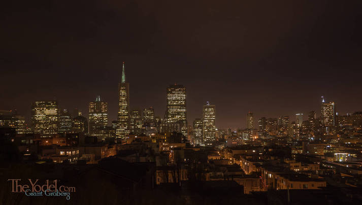 Downtown San Francisco after dark