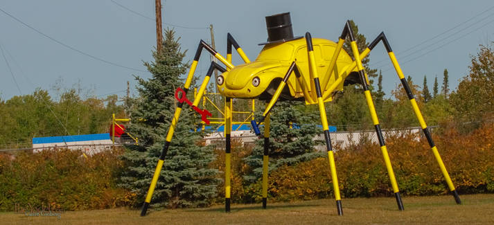 A Volkswagon Bug turned into a spider