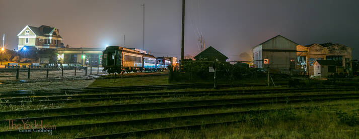 Train Yard at Night