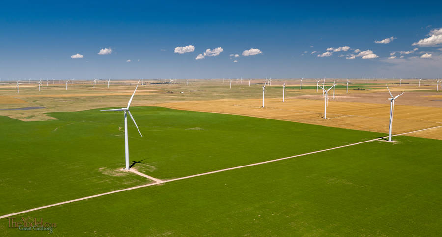 Windmills from high