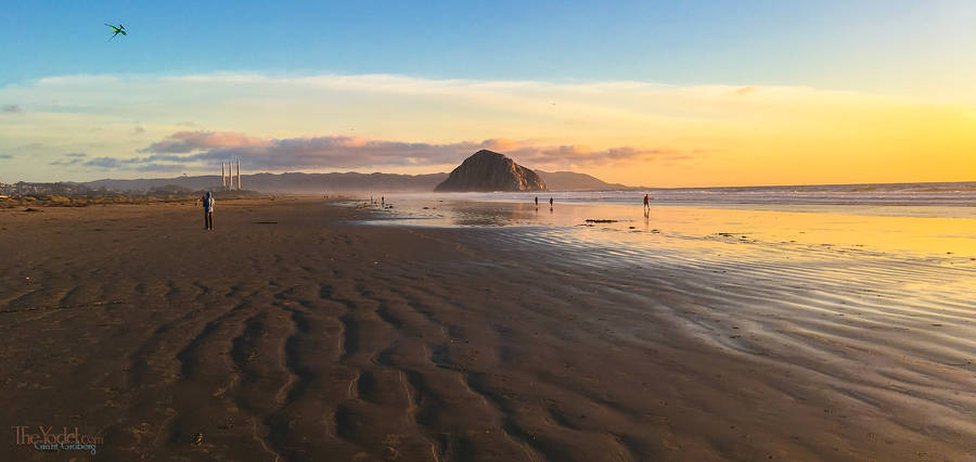 Morro Rock at Sunset