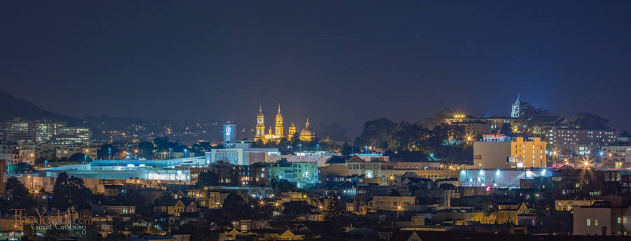 St Ignatius Church at night