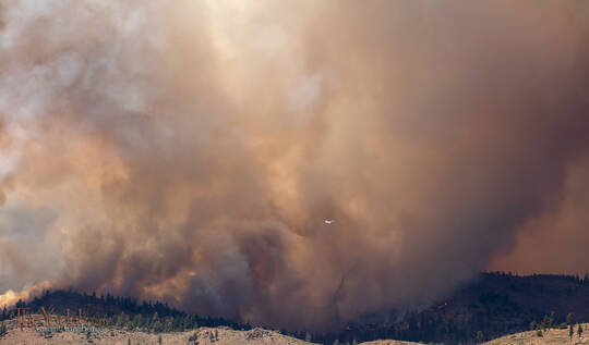 Plane and smoke