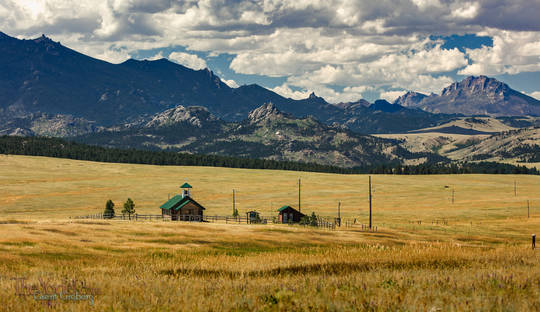 Church, Mountains, Skies