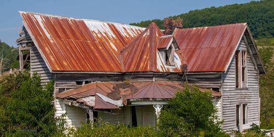 old house with some coold geometry on the roof