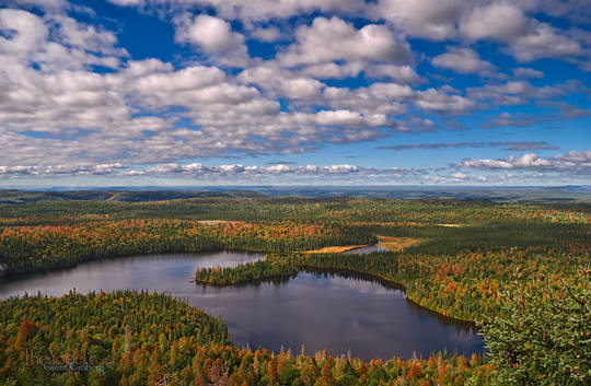 A part of the panoramic view from the top of the cliff in Ontario