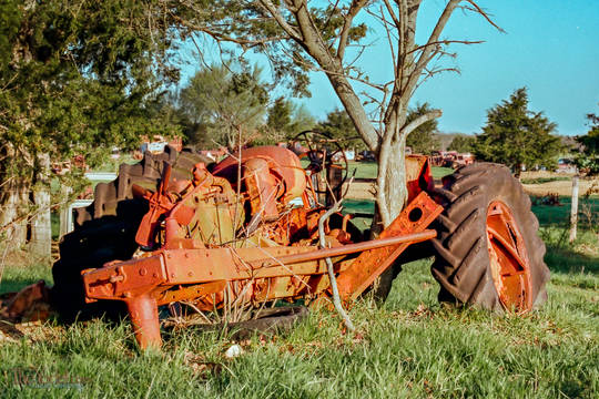 parted-out tractor