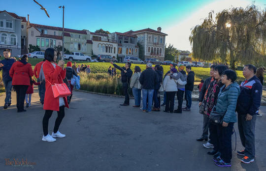 Tourists taking mementos