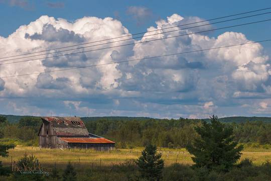 Barn under dramatic Skies